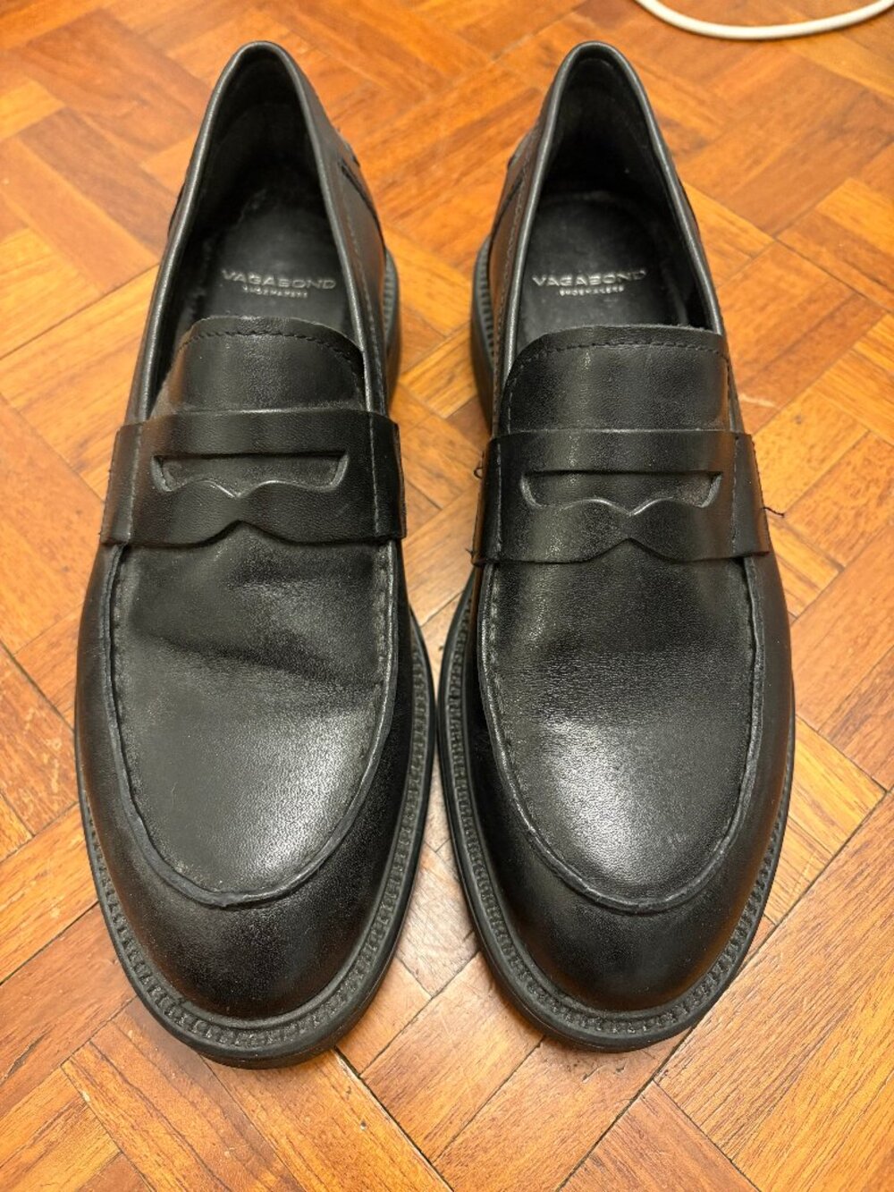 Vagabond Alex W Black Leather Penny Loafers EU 37